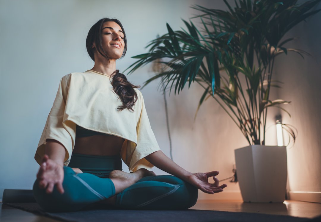 woman meditating