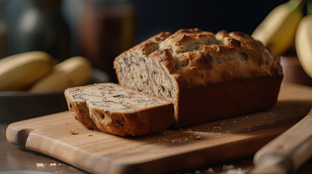 sliced banana bread