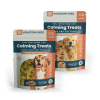 2 bags of calming pet treats with cbd in 2 flavors