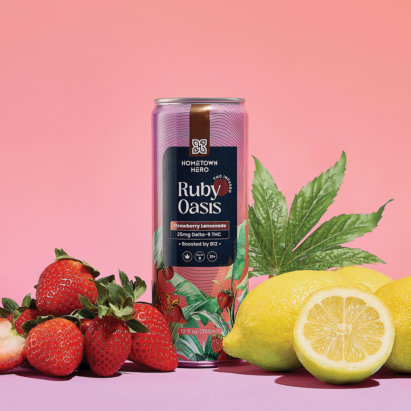 Ruby Oasis 25mg lemonade can