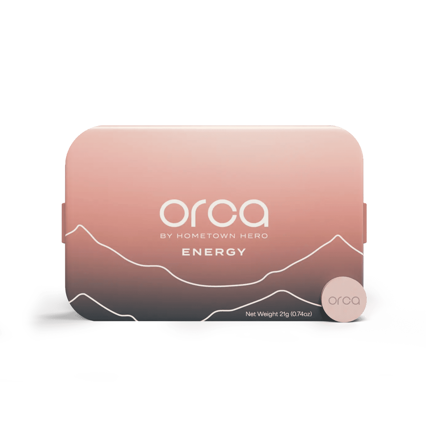 ORCA Energy pink tin with pill