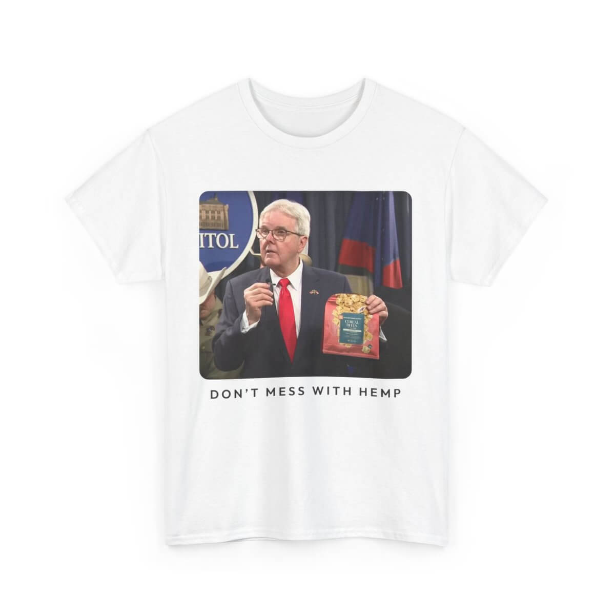 Dan Patrick Don't Mess With Hemp- White Cotton Shirt