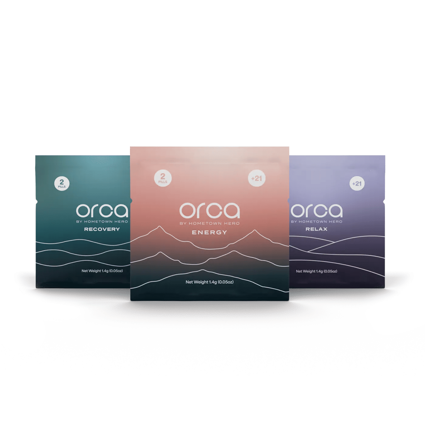 3 small packs of ORCA pills