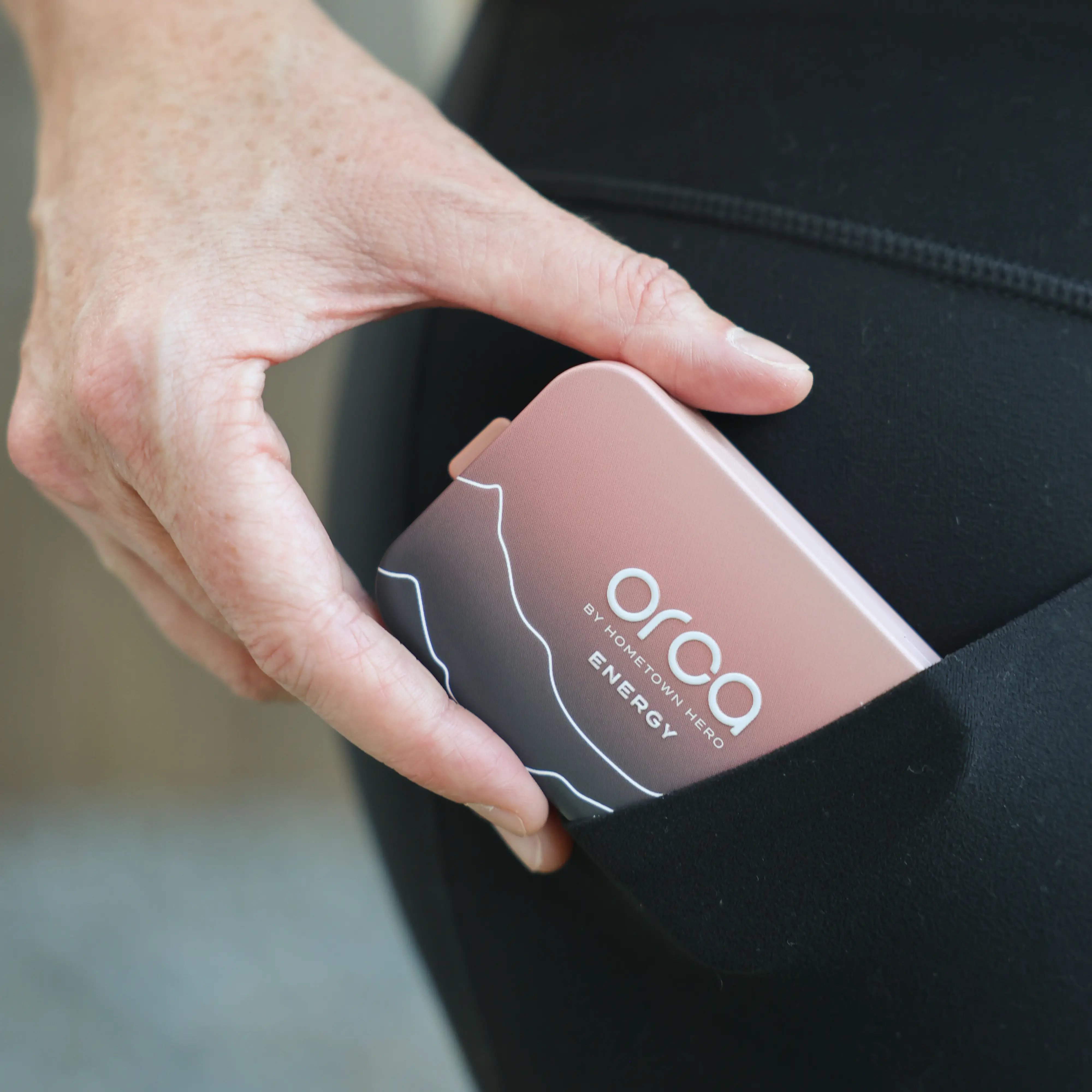 Orca tin in pocket