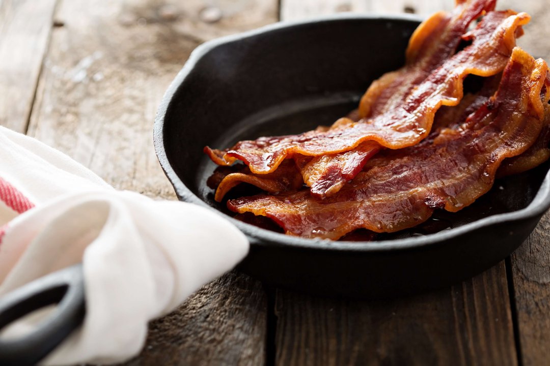 bacon in a pan