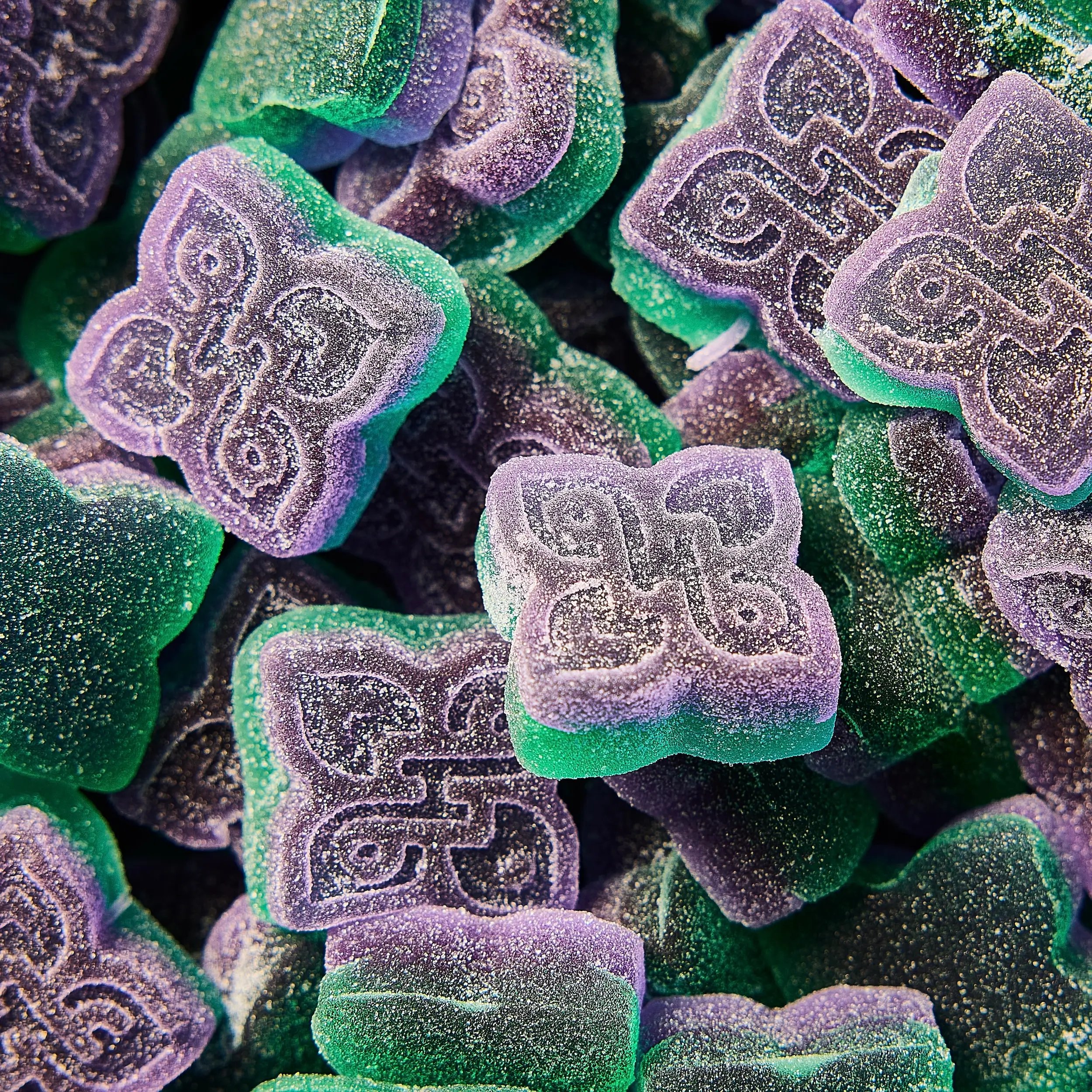 Passion Fruit Guava gummies closeup