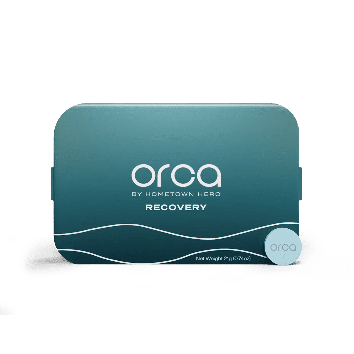 ORCA Recovery blue tin with pill