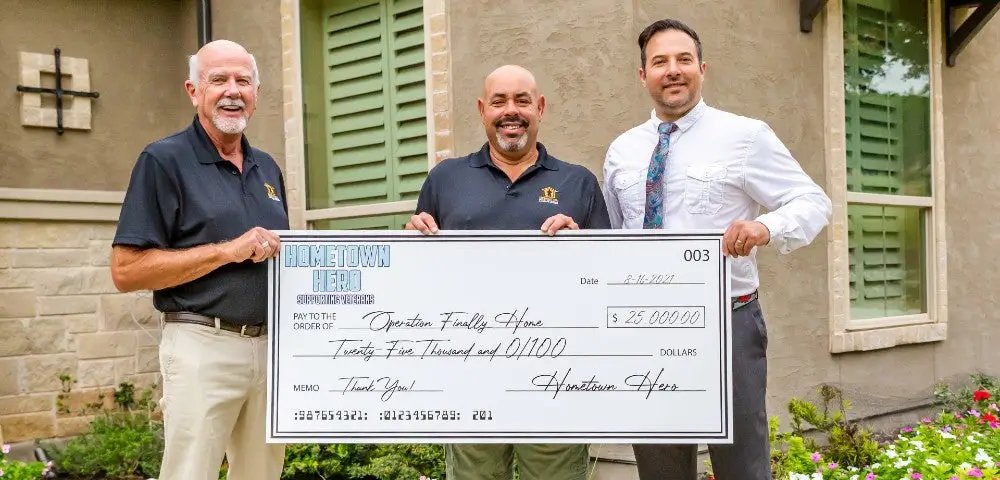 Hometown Hero Donates $25,000 to Operation Finally Home