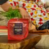 Peak relief bag on table with man resting in the back