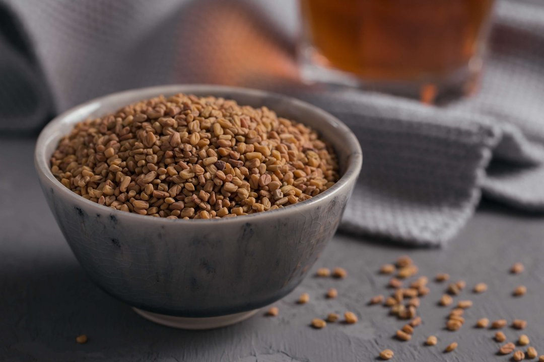 a bowl of fenugreek seeds