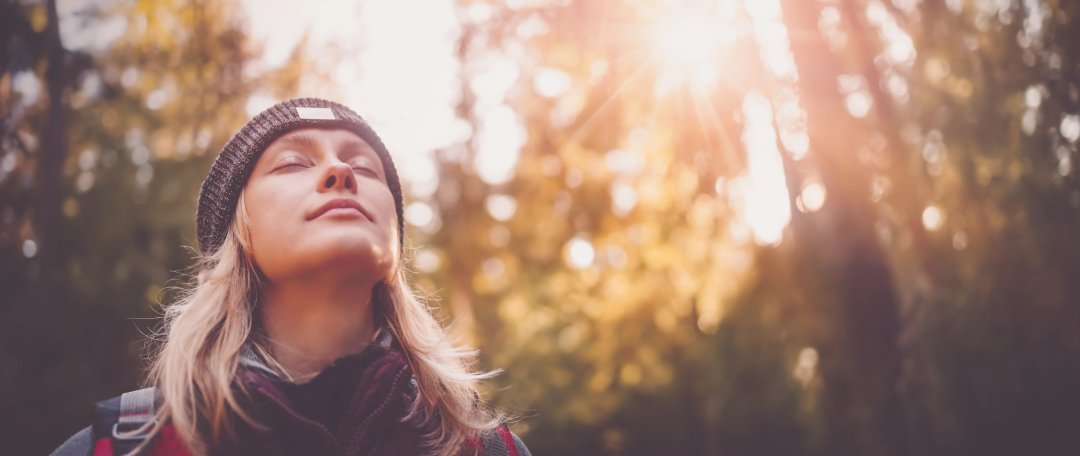 woman enjoying nature