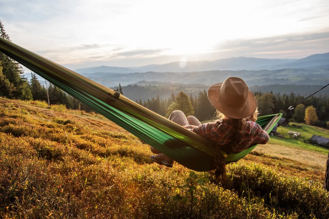 woman chilling in the great outdoors