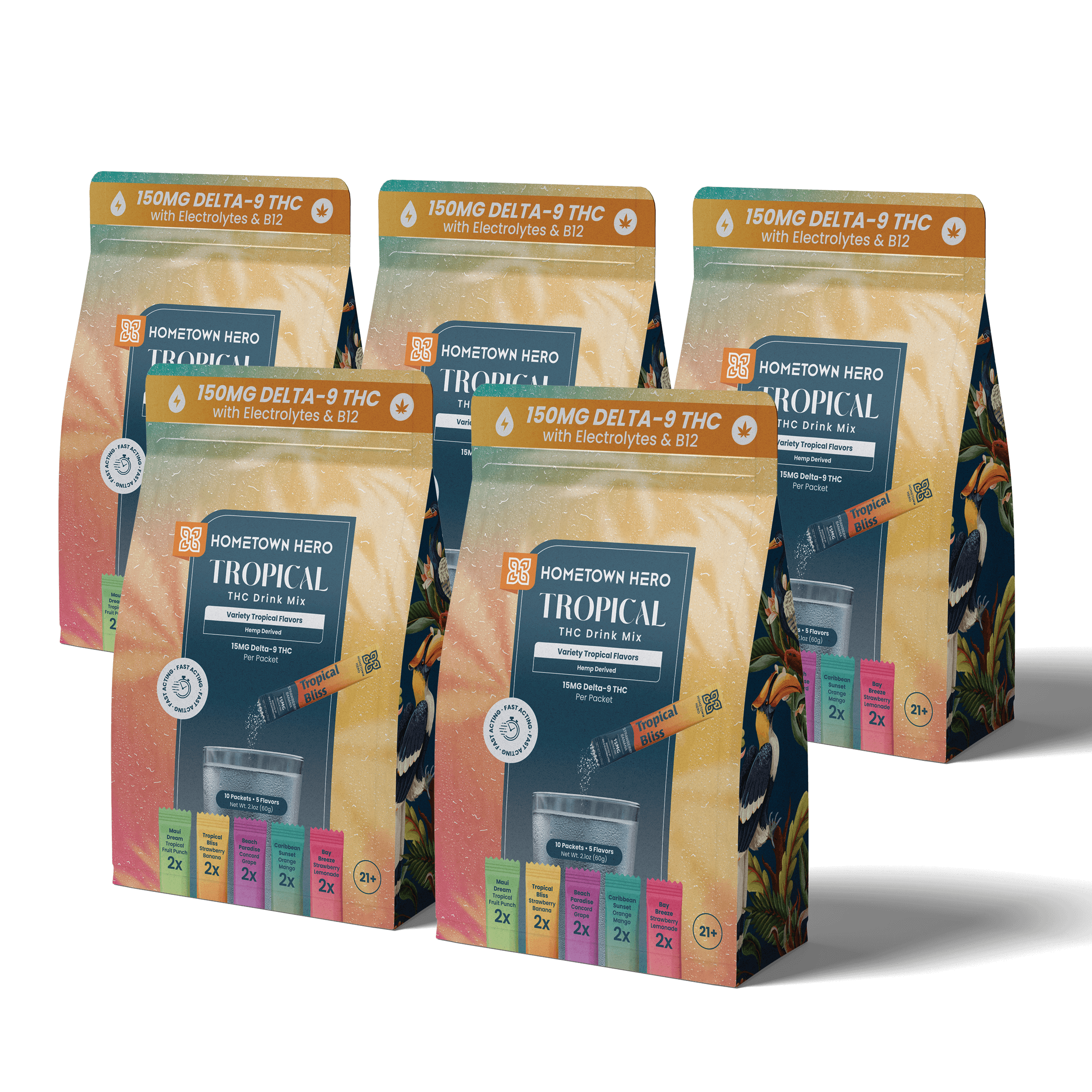 5 bags of THC Drink Mixes