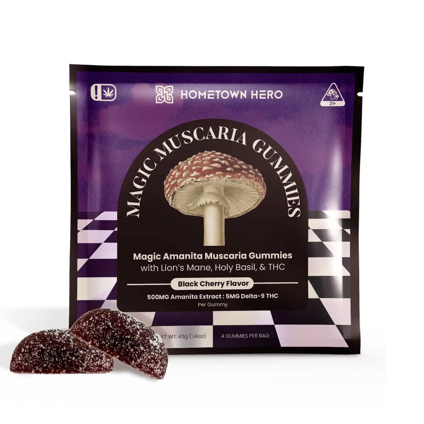 thc amanita gummies black cherry