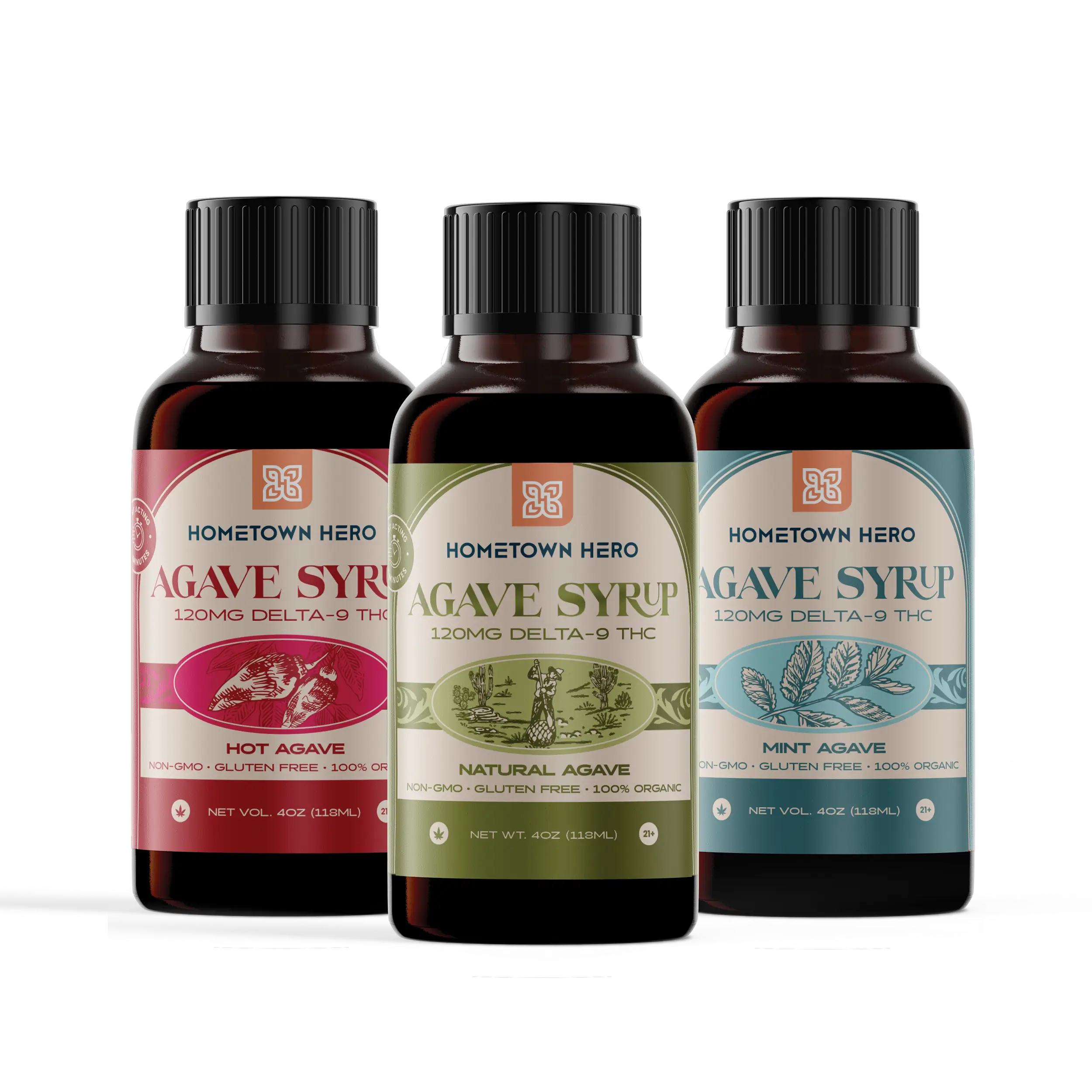 3 bottles of agave syruo