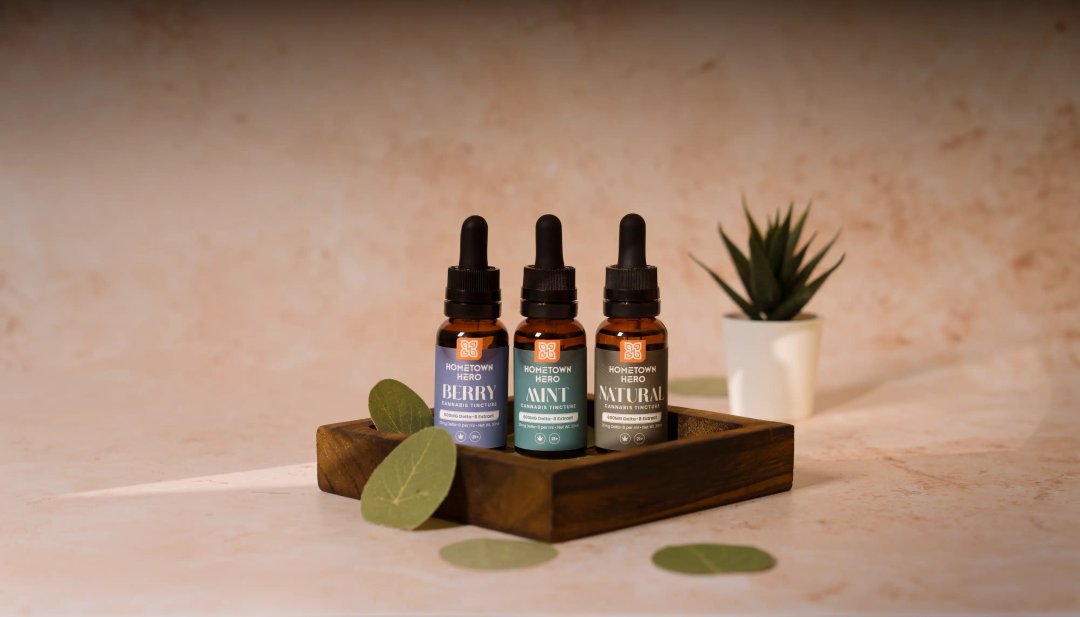 trio of hometown hero delta-8 thc tinctures