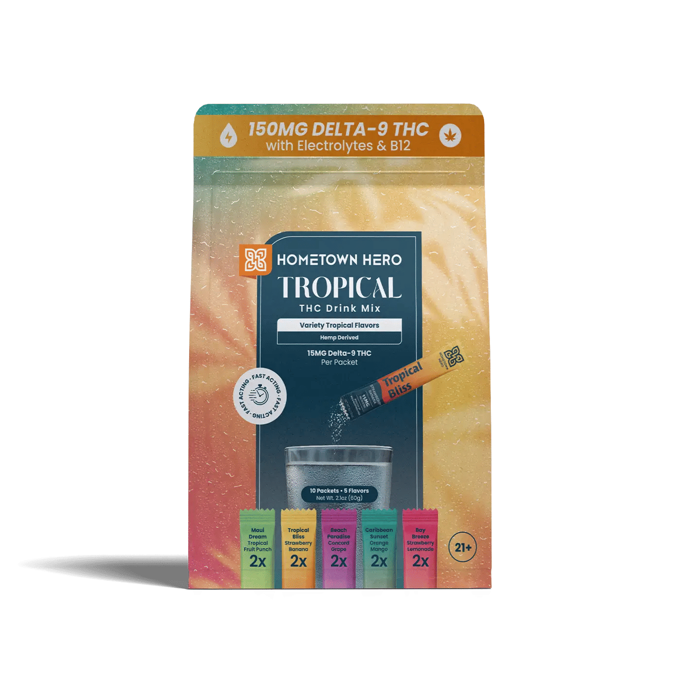 THC drink mix packaging